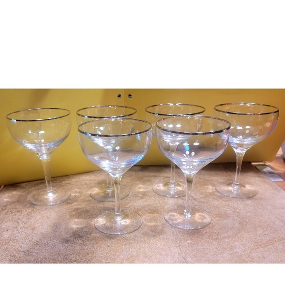 Lenox Other - Set of 2 Lenox Ariel Champagne Coupe Glasses Crystal Vintage Style Barware
